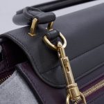 Celine Trapeze Bag Medium Tricolor Dunkelgrün Bordeaux Graublau
