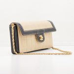 Chanel Flap Bag Clutch Chocolate Bar Beige Schwarz