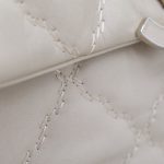 Chanel Flap Bag Hellgrau Dunklebeige Silber