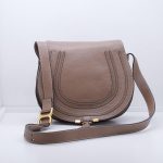 Chloe Marcie Medium Saddle Taupe Crossbody Bag