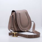 Chloe Marcie Medium Saddle Taupe Crossbody Bag