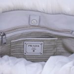 Prada Fake Fur Shopper Grau - Beige