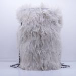 Prada Fake Fur Shopper Grau - Beige