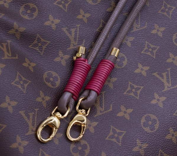 Gassi Glamour Nappaleder Schulterriemen Taupe-Rot