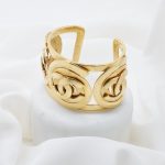 Chanel Armreif Massiv halb Vintage