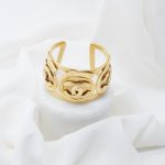 Chanel Armreif Massiv halb Vintage