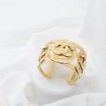Chanel Armreif Massiv halb Vintage