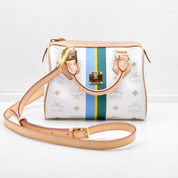 MCM Boston Bag Essential Visetos Small