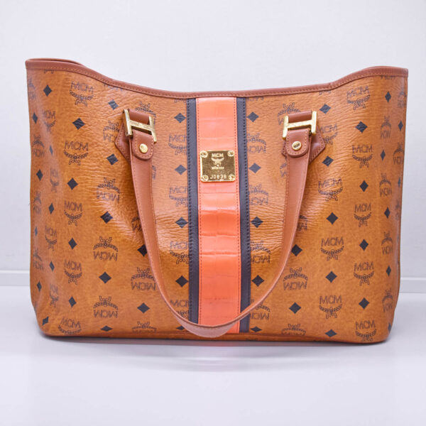 MCM Shopper Monogram Orange