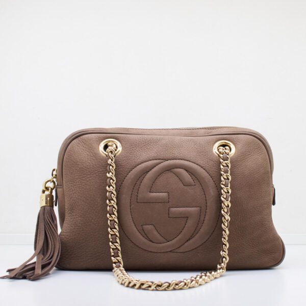 Soho disco leather bag gucci sale