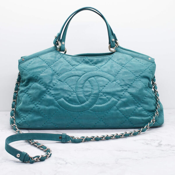 Chanel Handtasche Türkis Blau