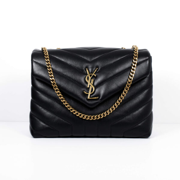 Saint Laurent LOULOU Small Schwarz Gold YSL 4