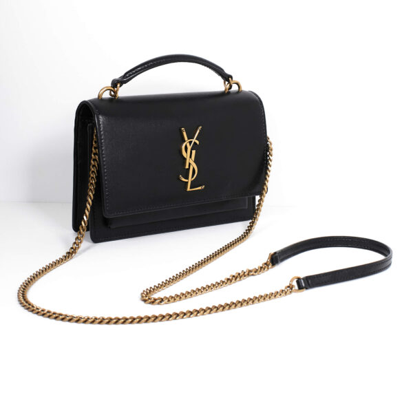 Saint Laurent YSL SUNSET CHAIN WALLET Schwarz 2 Saint Laurent YSL SUNSET CHAIN WALLET Schwarz 2