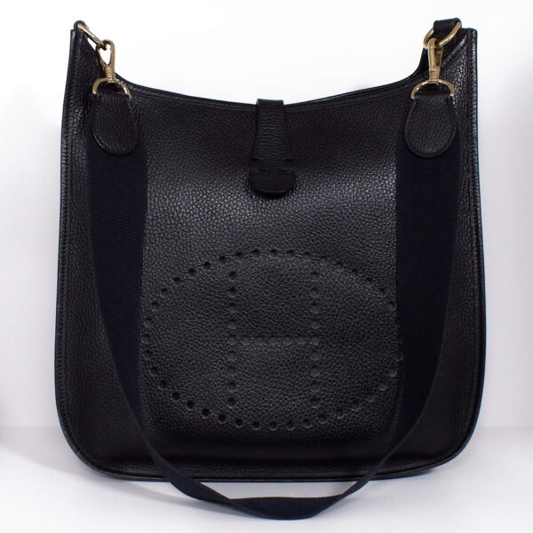 Hermès Evelyne 33 Schwarz Schultertasche