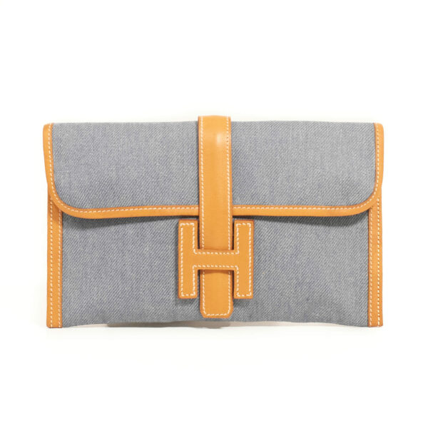 Hermès Jige Clutch Schultertasche 20 Gold Jeans 1