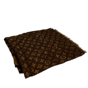 Louis Vuitton Tuch Schal Monogram Shine Taupe Kupfer Gold - Coco Liebt Louis